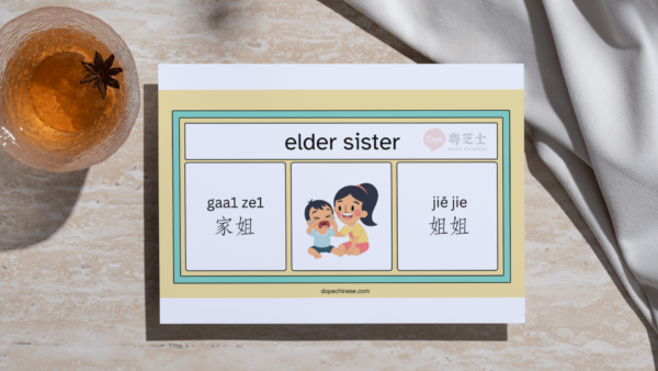 Cantonese vs. Mandarin Vocabulary Pack (120 words)